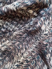 Black Brown color animal print soft chiffon Fabric By the Yard 58"