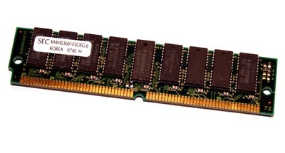 32 MB EDO-RAM 72-pin 8Mx36 Parity PS/2 Simm 60 ns  'Samsung KMM5368105CKG-6'