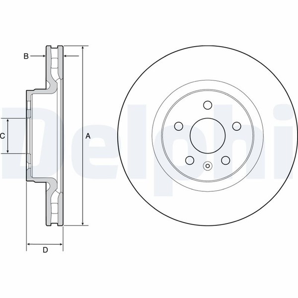 2X Bremsscheibe Delphi BG9220C FüR Tesla Model 100D AWD 60D 70D 75D 85D 90D P85-image