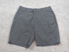 Black Clover Shorts Mens 36 Black Golf Chino Live Lucky Flat Front