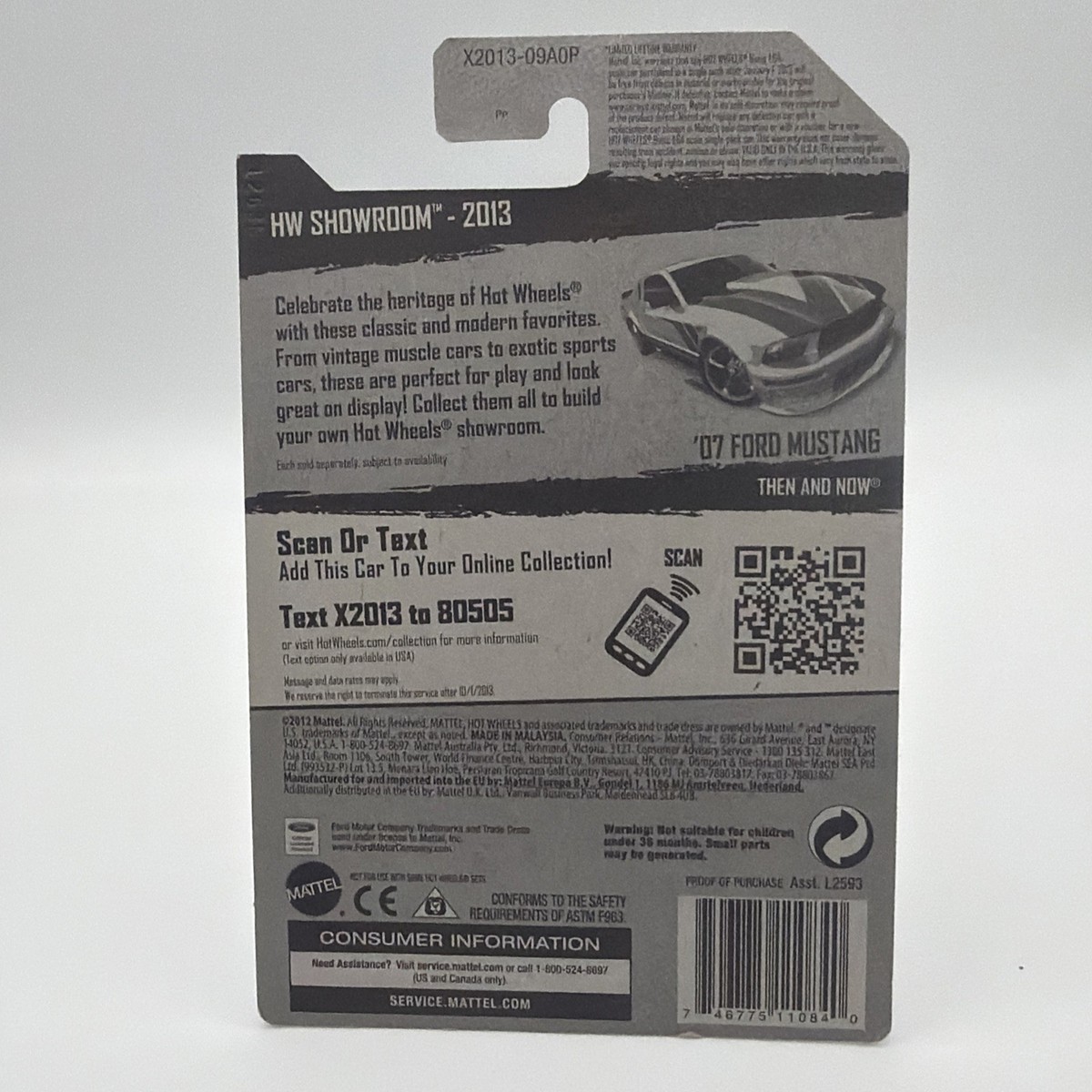 Hot Wheels 2013 SUPER TREASURE HUNT '07 FORD MUSTANG #229/250 HW