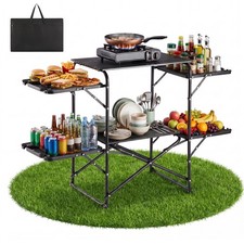 VEVOR Camping Kitchen Table Slim-Fold Outdoor...