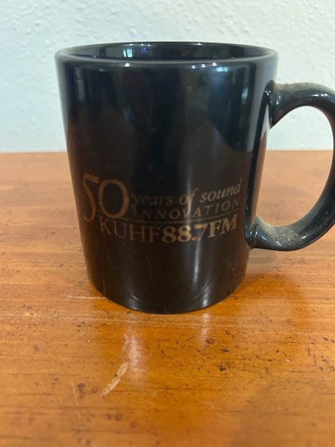 KUHF 88.7 FM "50 Years of Sound" Houston radio station promotional mug