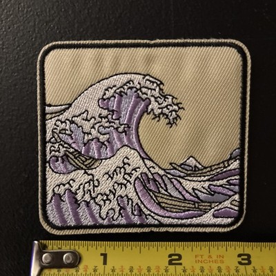 Ocean Waves (Square Embroidere Iron on patch) Nature Art Hippie Yoga