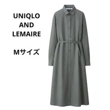 UNIQLO Lemaire Belted Shirt Dress Khaki Cotton M