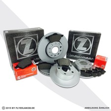 Zimmermann Bremsscheiben + Beläge vorne + hinten für VW Polo 1.8 Tsi Gti