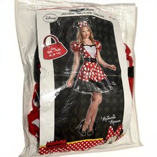 Disney Minnie Mouse Women s Halloween Costume M 8-10 Disguise dress ears, belt