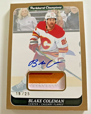 2023-24 PARKHURST CHAMPIONS AUTO PATCH BLAKE COLEMAN 19/25