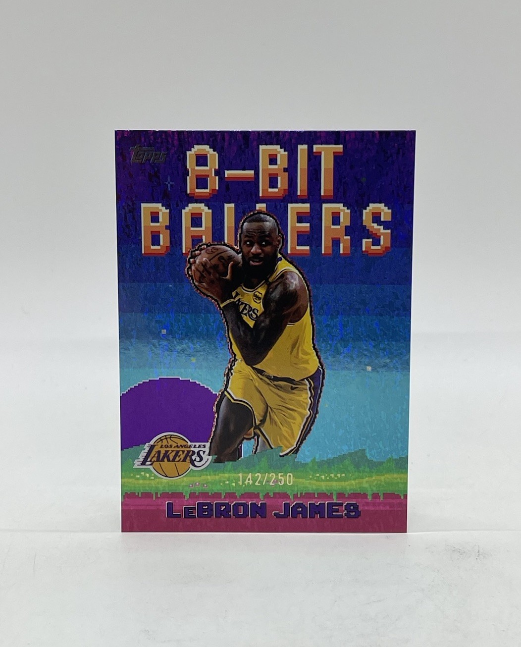 2025-26 Topps Flagship 8-Bit Ballers Purple Holo Foil #8B-19 LeBron James /250
