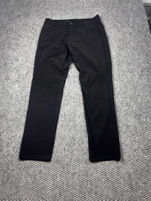 Rhone Pants Mens Large 32 Black Commuter Chino Performance Stretch Work Office