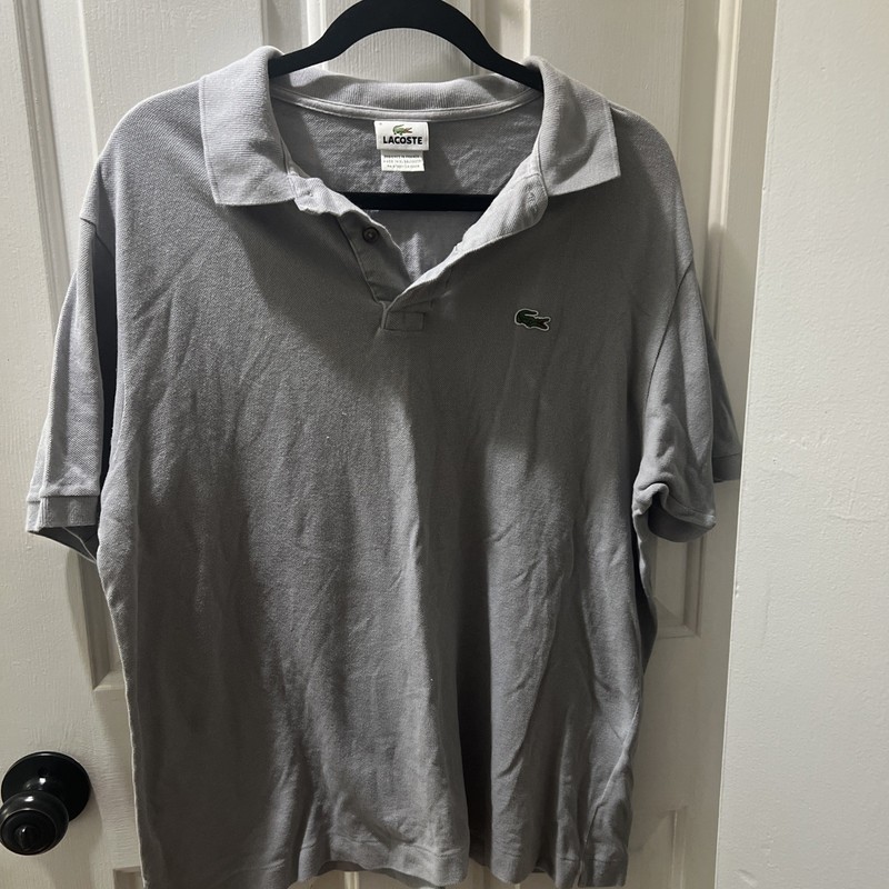 Men’s Lacoste Polo Shirt, Light Blue, Size 6, Short Sleeve