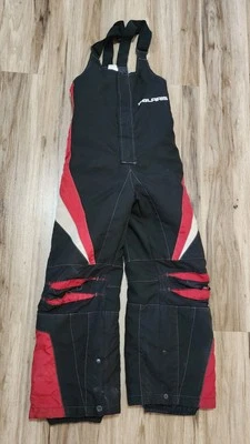 Polaris Snowmobile Pants VTG Red And Black Bibs Overalls Youth Sz Medium - Image 1 of 3