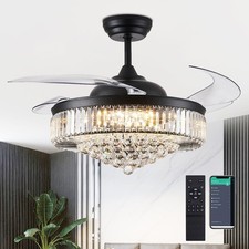 Fandelier Ceiling Fans With Lights And Remote Control Crystal Chandelier Ceil... Fandelier Ceiling Fans With Lights And Remote Control Crystal Chandelier Ceil...