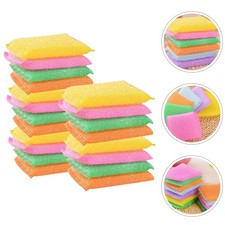 20 Pcs Durable Kitchen Dish Scrubbers Sponge Pads For Washing Dishes
