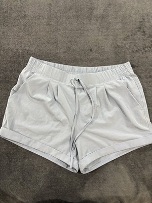 Zyia Active Women's Athletic Shorts Size Medium Lined Drawstring Light Blue