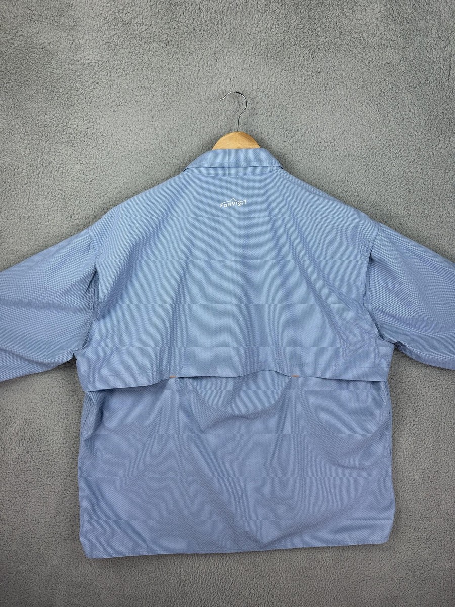 Chemise Orvis Homme XL Bleue Manches Courtes - Pêche Et Plein Air