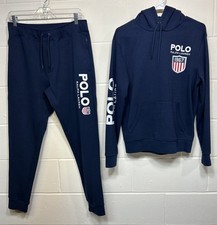 Polo Ralph Lauren Hoodie  Sweatpants Tracksuit 1967 Shield Navy Blue