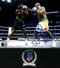 OLEKSANDR USYK SIGNED 8X10 PHOTO BOXING WORLD HEAVYWEIGHT CHAMPION UKRAINE BAS 