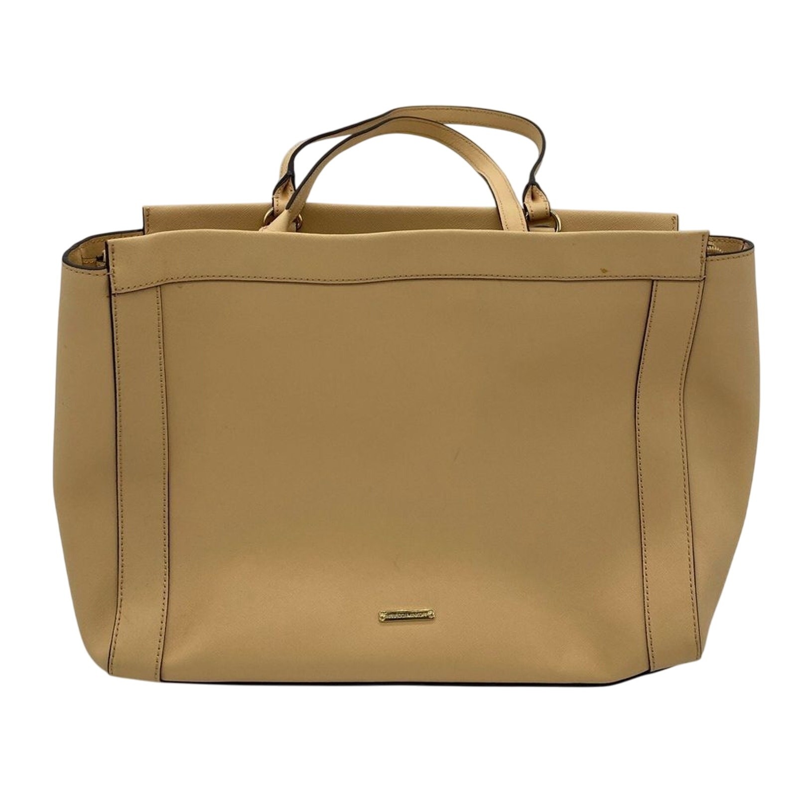 Rebecca Minkoff Large Taupe Saffiano Leather Work Tote Bag