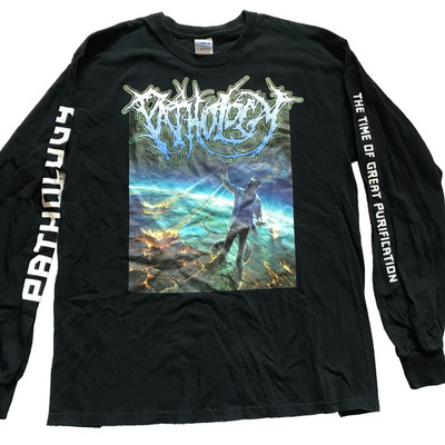 PATHOLOGY THE TIME OF GREAT PURIFICATION L/S T-SHIRT LARGE DEATH METAL