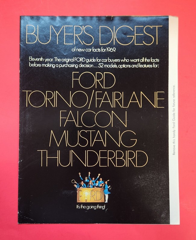 1969 Ford Buyers Digest-Dealership Sales Brochure-Mustang Torino Falcon 