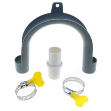 Washing Machine Drain Hose Extension Kit with U-Shaped Holder Clamps Fitting