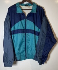Vintage Nike 90s Windbreaker Navy Blue Full Zip Jacket Swoosh Mens XL
