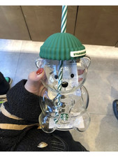 2026 Starbucks Barista Bear Cup Limited Edition Glass Cup Xmas Gift (503 ml)