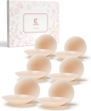 ENBAB Nipple Covers for Women, Reusable Adhesive Silicone Bra Pasties for No