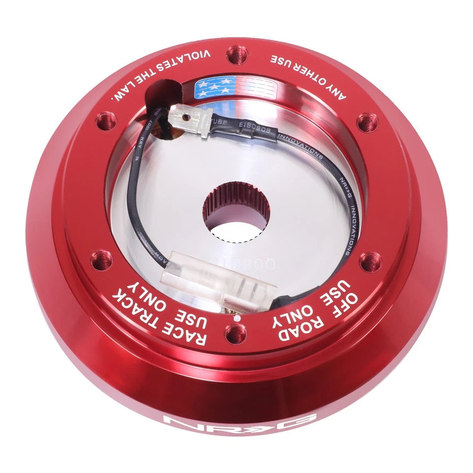 Adaptador de cubo de volante rojo NRG para camioneta Eagle Talon Mitsubishi Subaru Foto 3 de 4
