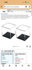 Clear Acrylic Display Boxes 3x3x3 Inch Dustproof Organizer for Collectibles 2 