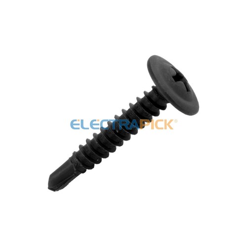 200x Black Phosphate Phillips Wafer Head Self Tapping Drilling Screws 1" inch - Picture 3 of 3