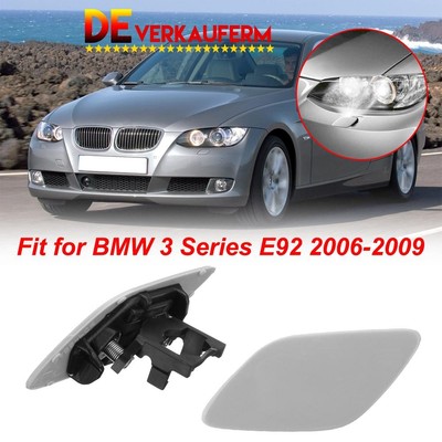 1Paar 61677171659 Scheinwerferreinigung Abdeckung Kappe Für 06-09 BMW 3er E92