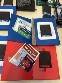 Vintage Mattel Intellivision Console Lot 17 games w/most manuals/cases, Untested