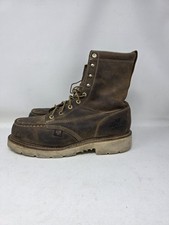 Thorogood 804-4378 8" Moc Toe Composite Toe Work Boots Brown Men's Size 9 D