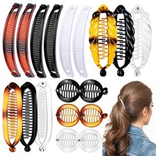 18 PCS Banana Hair Clips Classic Clincher Combs Fishtail Hair Clip Ponytail H...