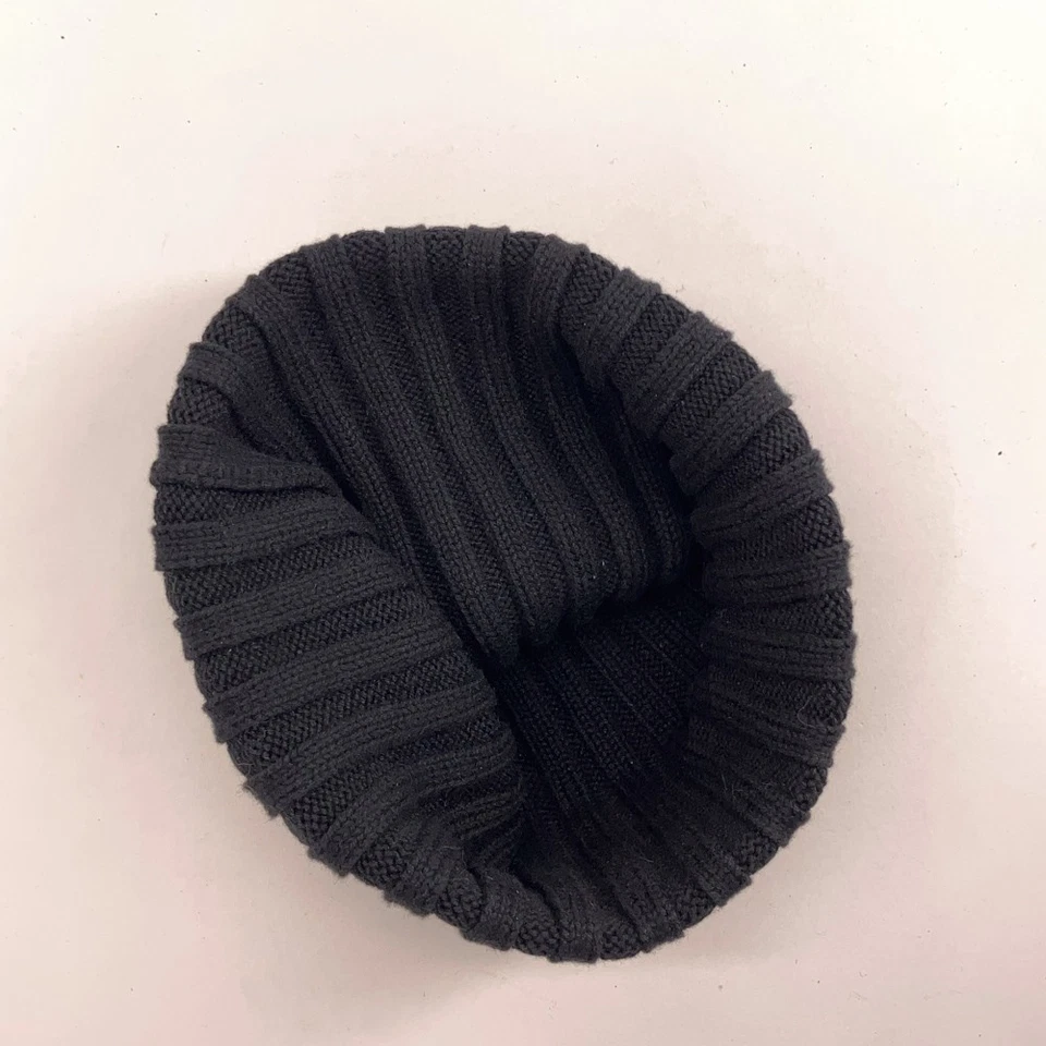 Kangol Multi Costilla Largo Tirar de Invierno Sombrero Negro con Borde Gris Algodón Foto 3 de 4
