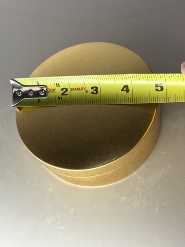 Caja baratija lacada redonda japonesa vintage tono dorado. Hecho en Japón con tapa - Imagen 8 de 9