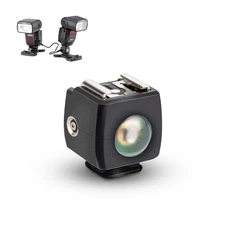 Optical Flash Slave Trigger Hot Shoe Sync Adapter with PC Socket Optical Sensor