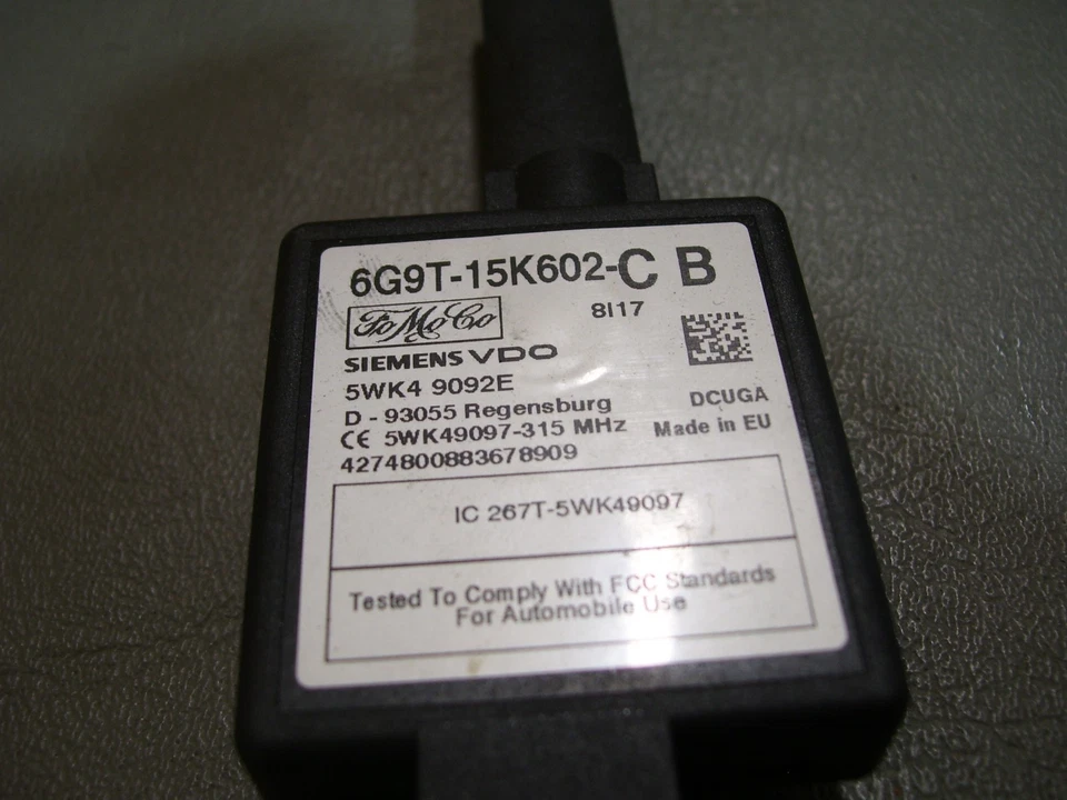 Receptor de recepção de pressão de pneu TPMS antena Jaguar XF 2009 FABRICANTE DE EQUIPAMENTO ORIGINAL 6G9T15K602CB - Imagem 2 de 4