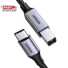 UGREEN USB B to USB C 10 FT Printer Cable, Nylon USB B to C Cord for Macbook Pro
