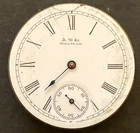 Antique 1889 Waltham Model 1889 J Pocket Watch Movement Parts/Repair 6s 7j USA