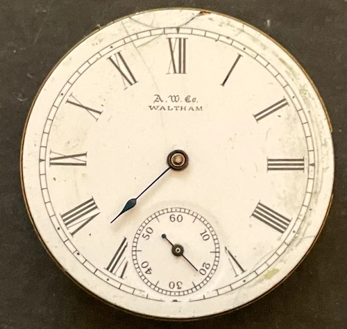 Antique 1889 Waltham Model 1889 J Pocket Watch Movement Parts/Repair 6s 7j USA