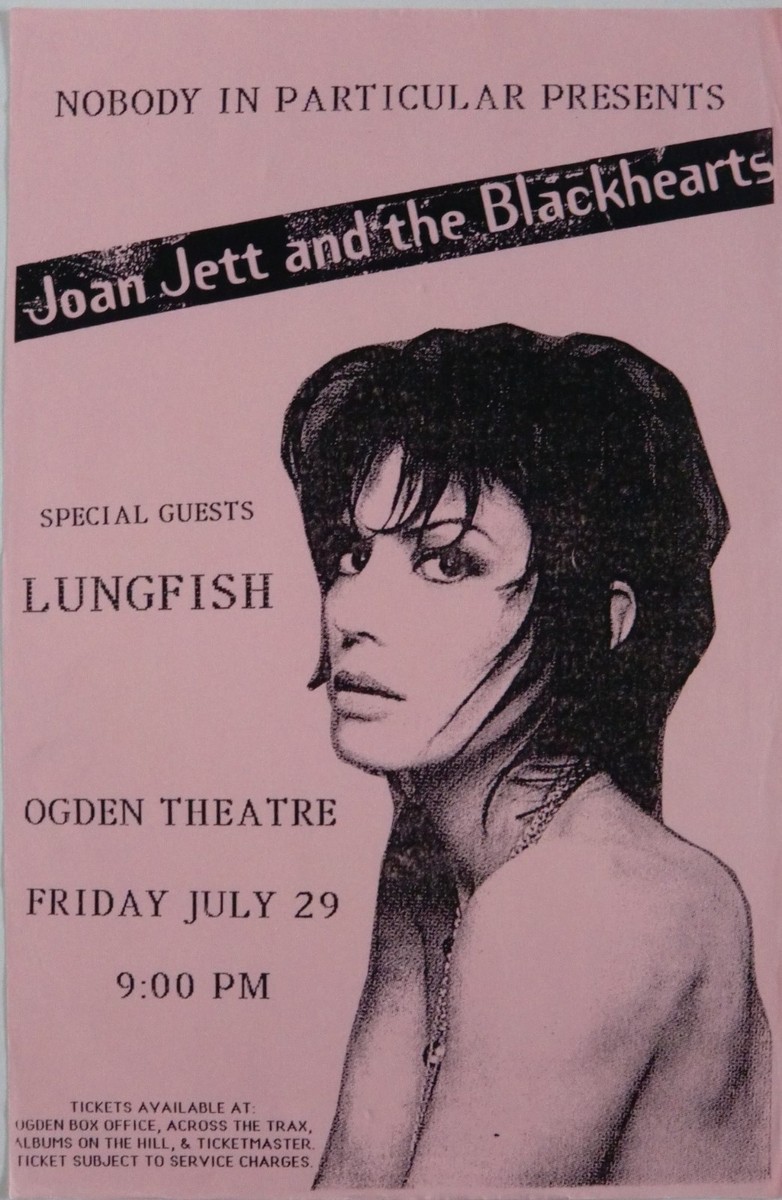 JOAN JETT & THE BLACKHEARTS / LUNGFISH 1994 DENVER CONCERT POSTER