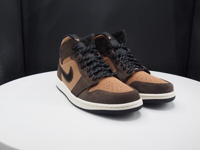 jordan 1 mid se dark chocolate on feet