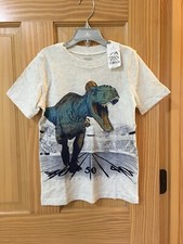 New Carter's Boys Dinosaur Tee Shirt Top Gray