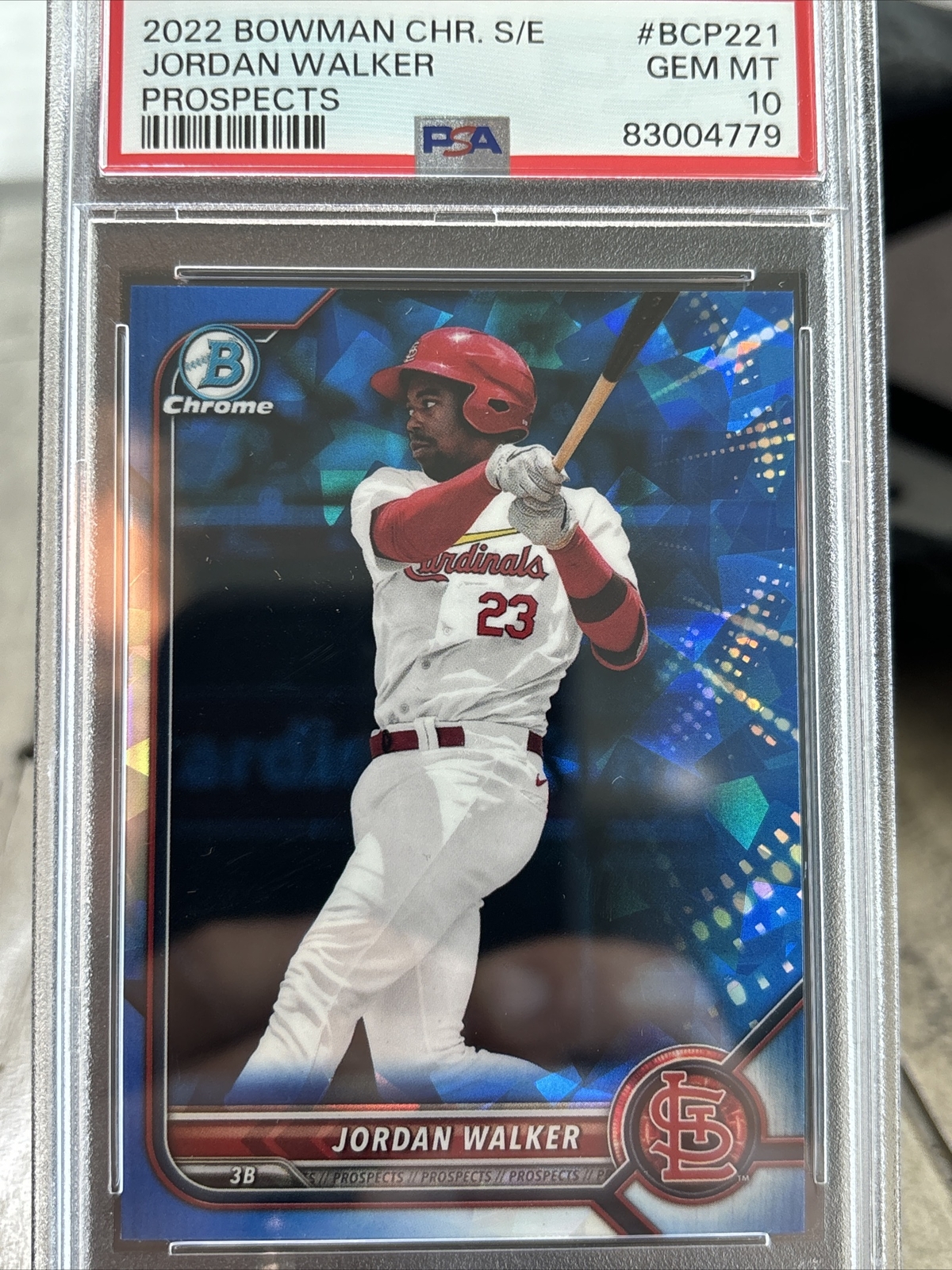 2022 Bowman Chrome Sapphire Jordan Walker BCP221 Prospect PSA 10 GEM MINT