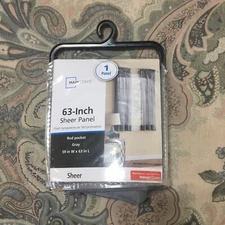 BRAND NEW MAINSTAYS SINGLE PANEL 63 INCH SHEER VOILE CURTAIN 