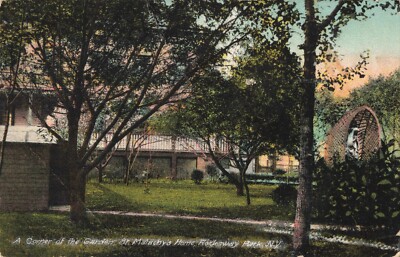 Garden, St. Malachy's Orphan Home, Rockaway Park, Long Island, NY - c1910 VTG PC