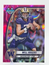 2024 Bowman U Chrome Will Rogers Pink Lava Refractor SP #185 Washington Huskies